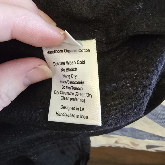 St Roche MORTIMER TOP Black Embroidered Hand Loom Cotton New - Picture 10 of 13